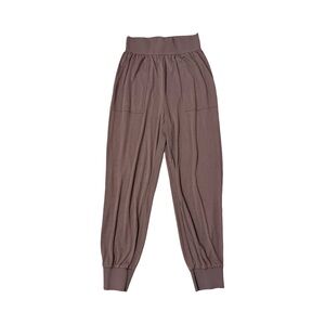 Theory Pants Ribbed Jogger Knit Luxe Brown Womens Jogger Pants Loungewear Size M